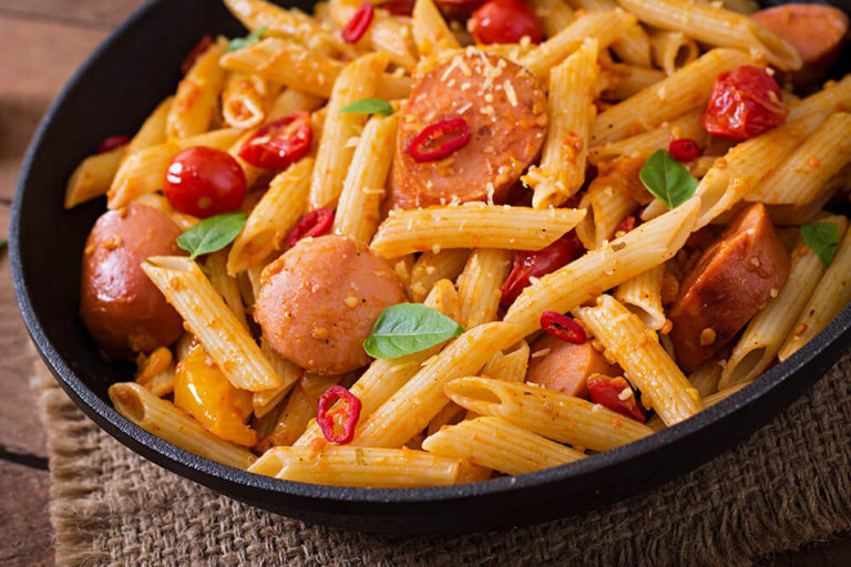 Penne with Hot Italian Sausage - Select Sandwich